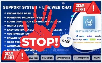 Support System Live Web Chat & Client Desk & Ticket Help Desk Are Scammer
