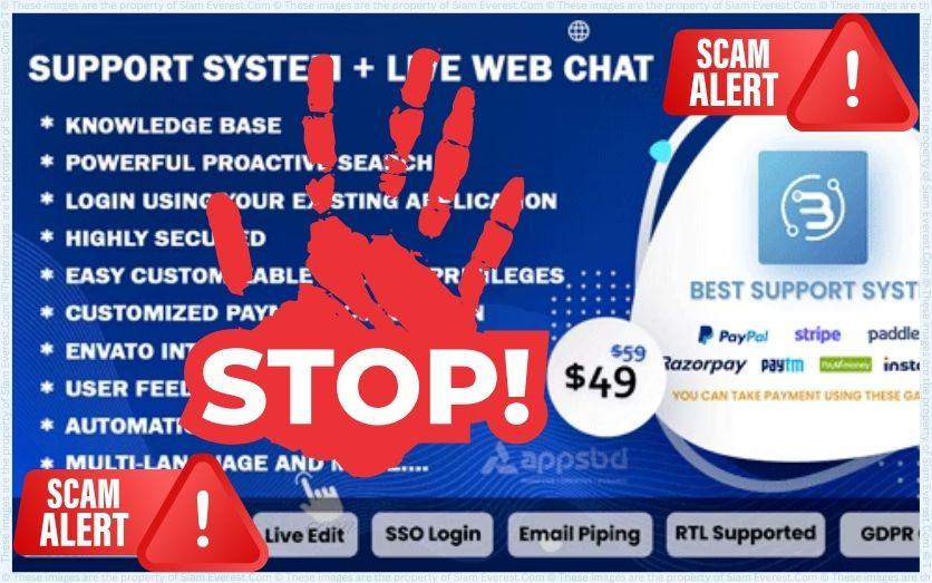 Support System Live Web Chat & Client Desk & Ticket Help Desk Are Scammer